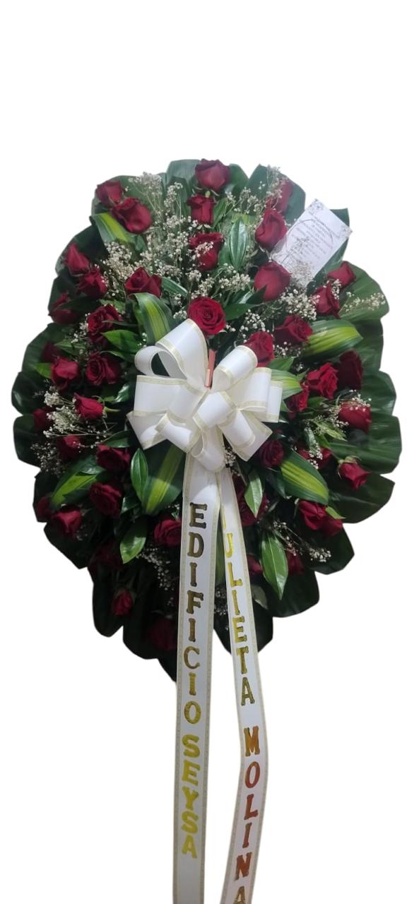 Corona Fúnebre Rosas Rojas Cali